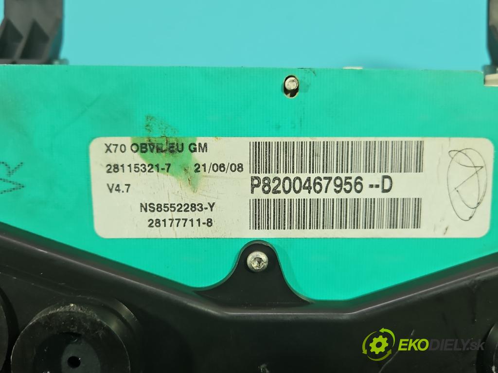 Opel Movano II 2003-2010 2.5 tdci 120 HP manual 88 kW 2464 cm3 5- prístrojovka/ budíky P8200467956-D (Prístrojová doska)