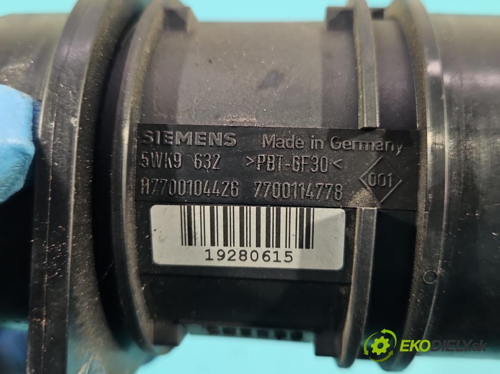 Mitsubishi Carisma 1.9 dci 102 HP manual 75 kW 1870 cm3 5- průtokoměr: 5WK9632 (Váha vzduchu)