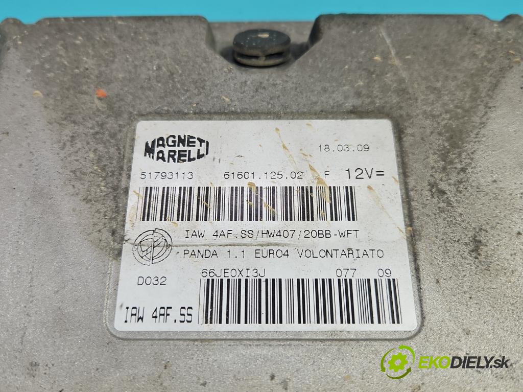 Fiat Panda II 2003-2012 1.1 54 HP manual 40 kW 1108 cm3 5- riadiaca jednotka motora 51793113