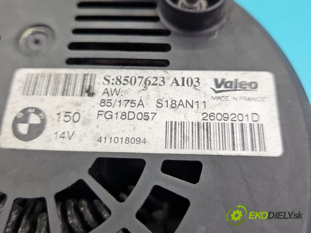 Bmw 3 E90 2005-2013 2.0d 184hp automatic 135 kW 1995 cm3 5- Alternator 8507623 (Alternátor)