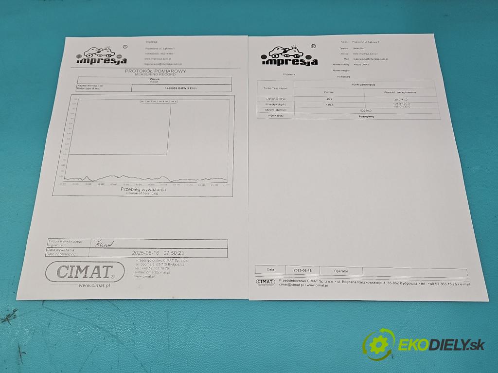 Bmw 3 E90 2005-2013 2.0d 184 hp automatic 135 kW 1995 cm3 5- Turbodmychadlo repasováno 49335-00642
