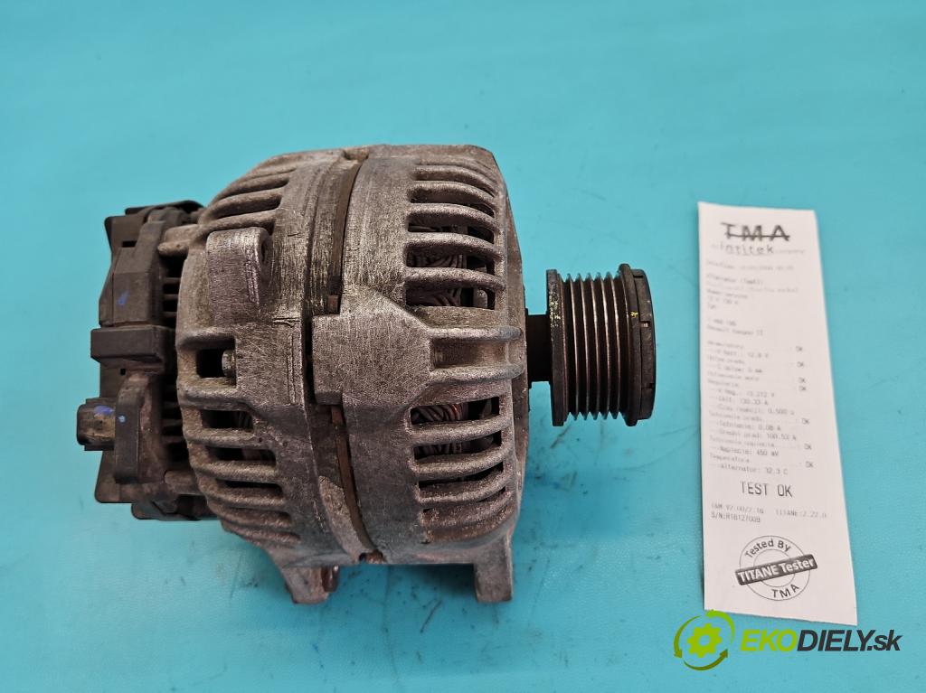 Renault Kangoo II 2008- 1.5 dci 68 HP manual 50 kW 1461 cm3 5- Alternator 8200660034 (Alternátor)