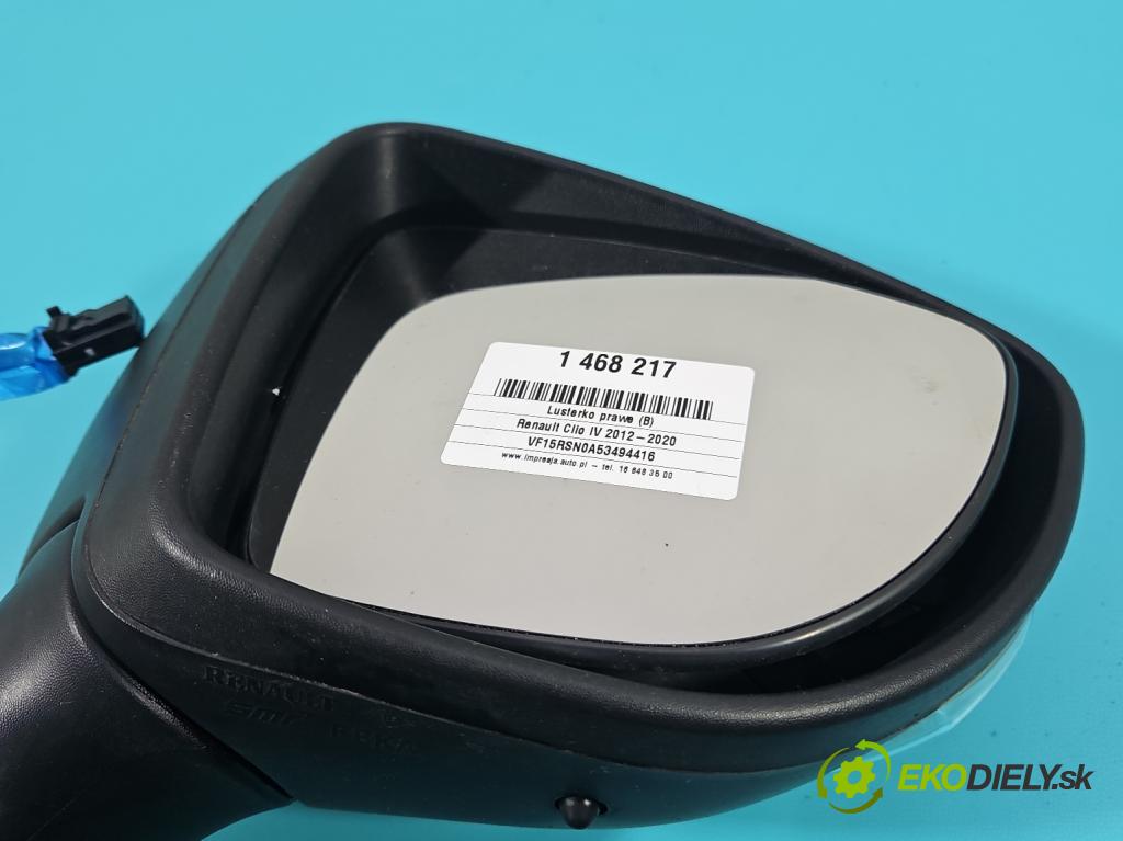 Renault Clio IV 2012-2020 1.2 16V 73 HP manual 54 kW 1149 cm3 5- zrkadlo pravé 963016264R (Kľučka dverí ostatné)