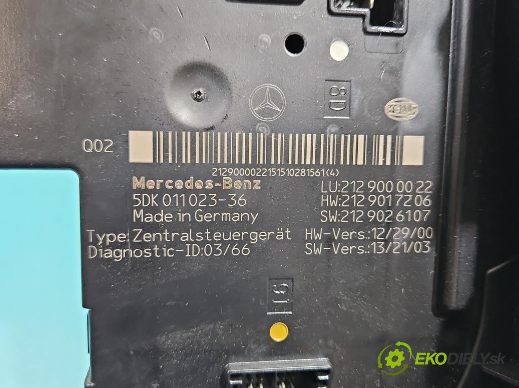 Mercedes E W212 2009-2016 2,2.0 cdi (651924) 136 HP automatic 100 kW 2143 cm3 5- skrinka poistka 2129026107 (Poistková skrinka)