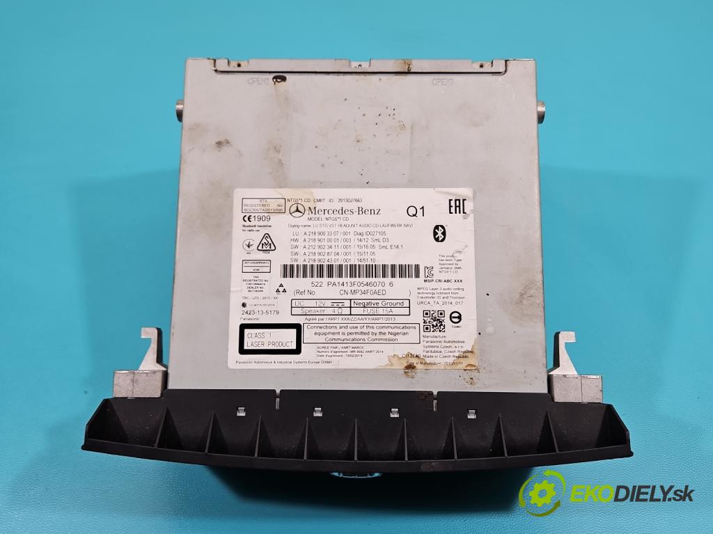 Mercedes E W212 2009-2016 2,2.0 cdi (651924) 136 HP automatic 100 kW 2143 cm3 5- Radio originál A2189003307
