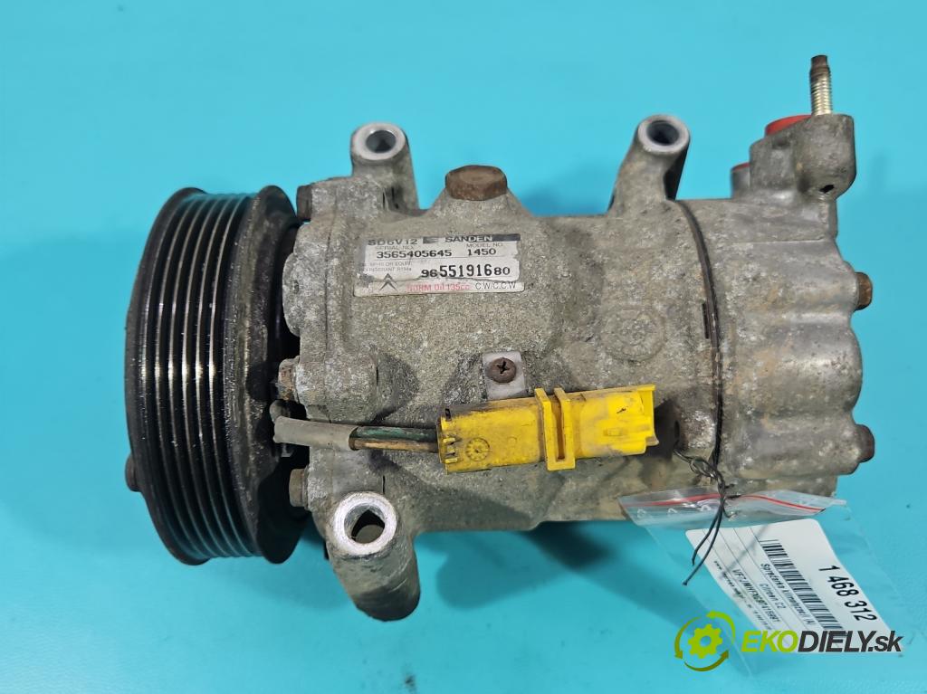 Citroen C2 1.1 8v 60 HP manual 44 kW 1124 cm3 3- Kompresor: klimatizácie 9655191680 (Kompresor klimatizácie)