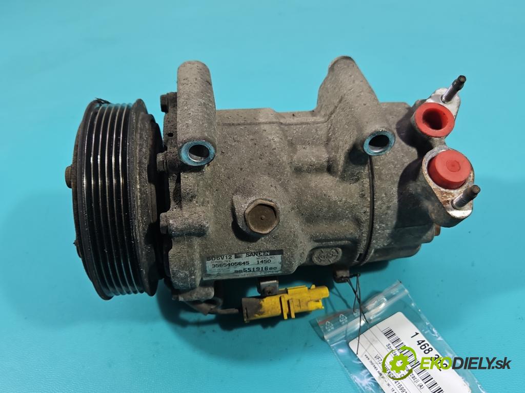 Citroen C2 1.1 8v 60 HP manual 44 kW 1124 cm3 3- Kompresor: klimatizácie 9655191680 (Kompresor klimatizácie)