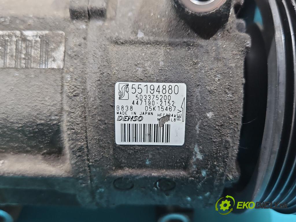 Fiat Punto Grande 1.4 8V 77 HP manual 57 kW 1368 cm3 5- Kompresor: klimatizácie 55194880 (Kompresor klimatizácie)