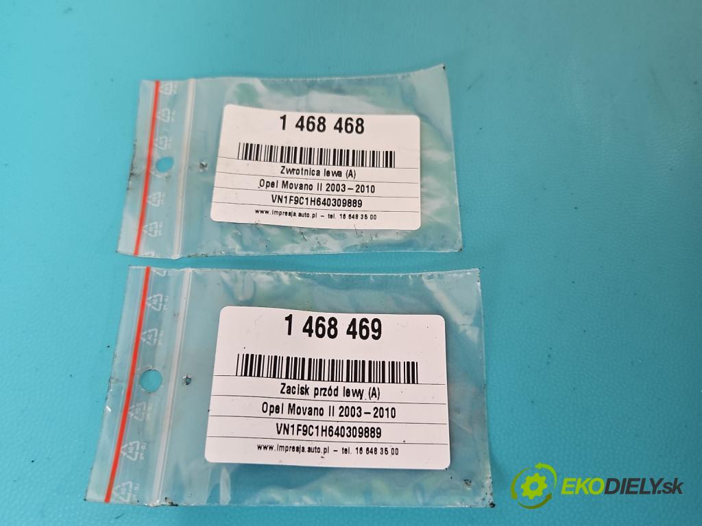 Opel Movano II 2003-2010 2.5 tdci 120 hp manual 88 kW 2464 cm3 5- náboj levé  (Náboje)