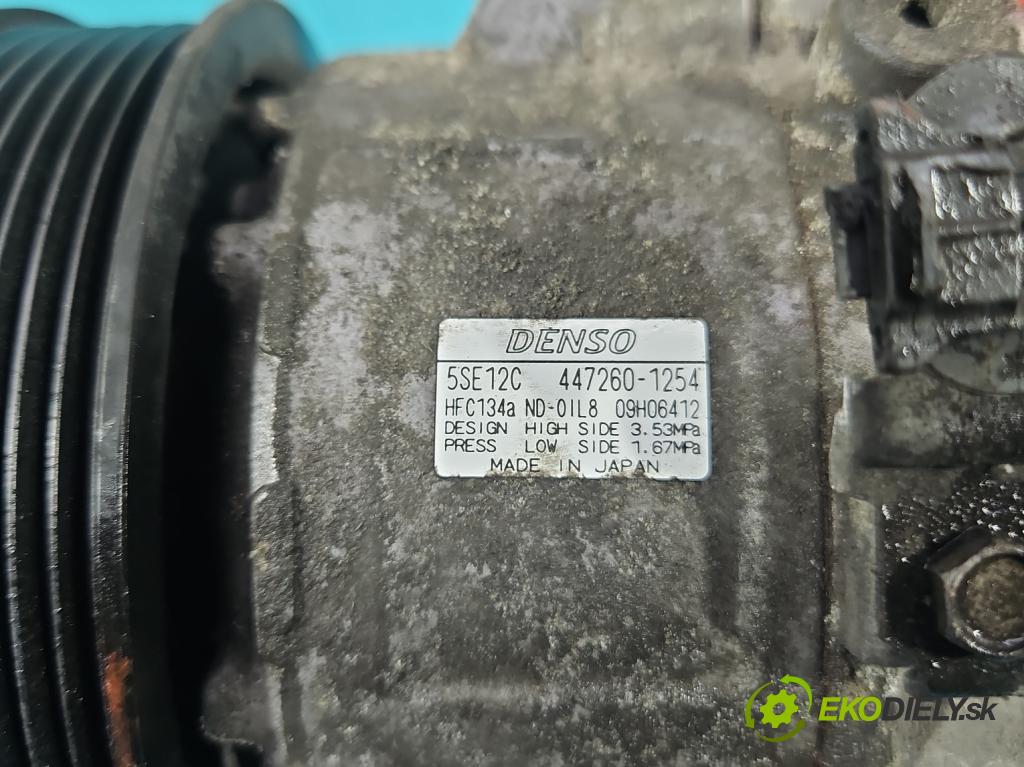 Toyota Rav4 III 2005-2012 2.0 vvti 152KM manual 112 kW 1998 cm3 5- Kompresor: klimatizácie 447260-1254 (Kompresor klimatizácie)