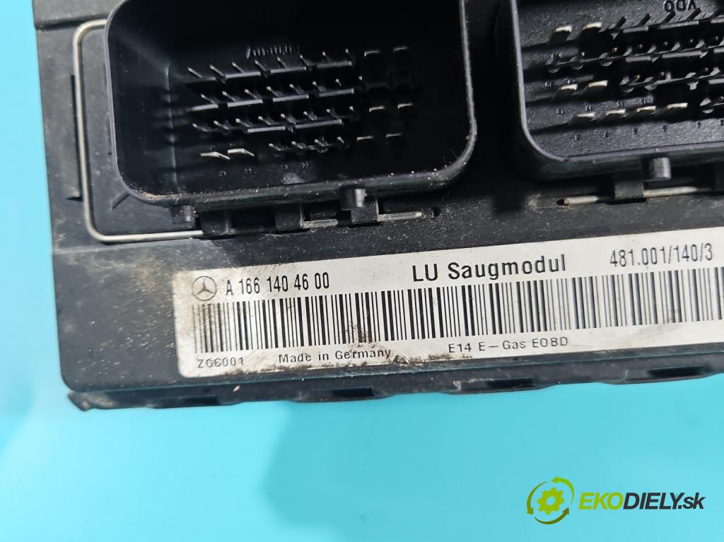 Mercedes A W168 1997-2004 1.4 82 HP manual 60 kW 1397 cm3 5- riadiaca jednotka motora A1661500179