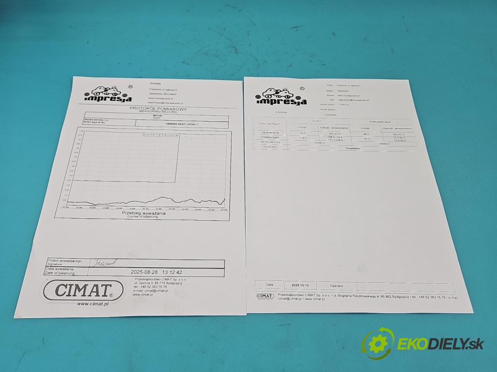 Seat Leon I 1999-2005 1.9 tdi 110 hp manual 81 kW 1896 cm3 5- Turbodmychadlo repasováno 713673-5