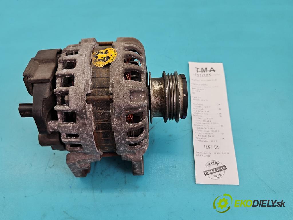 Renault Clio IV 2012-2020 1,2.0 16V 73 HP manual 54 kW 1149 cm3 5- Alternator 231003730R (Alternátor)