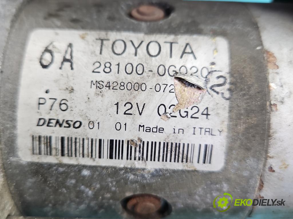 Toyota Corolla Verso II 2004-2009 2.0 D4D 116 HP manual 85 kW 1995 cm3 5- štartér 28100-0G020 (Štartér)