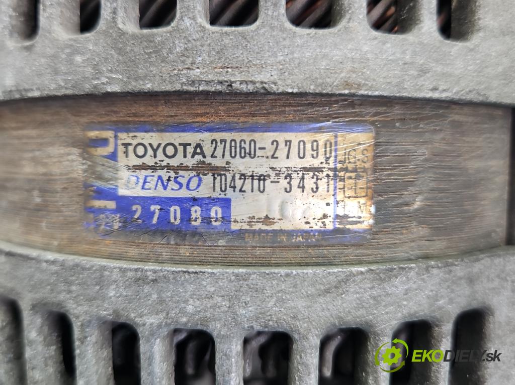 Toyota Corolla Verso II 2004-2009 2.0 D4D 116 HP manual 85 kW 1995 cm3 5- Alternator 27060-27090 (Alternátor)