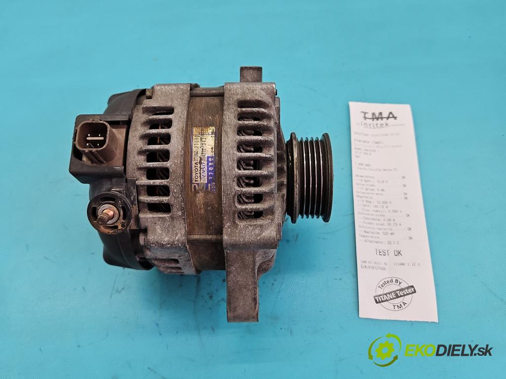 Toyota Corolla Verso II 2004-2009 2.0 D4D 116 HP manual 85 kW 1995 cm3 5- Alternator 27060-27090 (Alternátor)