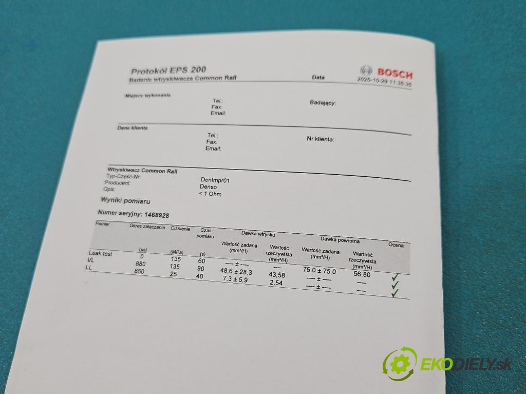 Toyota Corolla Verso II 2004-2009 2.0 D4D 116 HP manual 85 kW 1995 cm3 5- vstrek 23670-0G010 (Vstrekovač paliva)