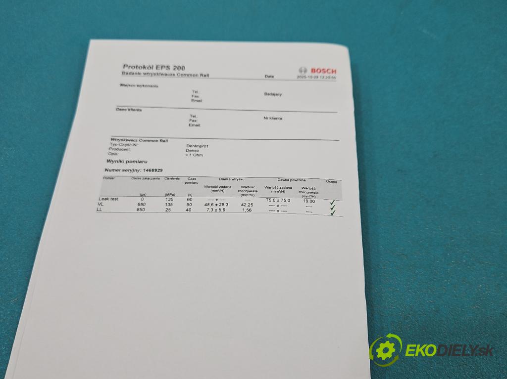 Toyota Corolla Verso II 2004-2009 2.0 D4D 116 HP manual 85 kW 1995 cm3 5- vstrek 23670-0G010 (Vstrekovač paliva)