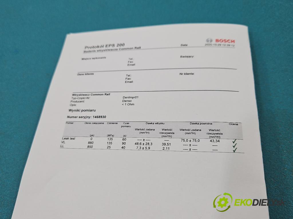 Toyota Corolla Verso II 2004-2009 2.0 D4D 116 HP manual 85 kW 1995 cm3 5- vstrek 23670-0G010 (Vstrekovač paliva)