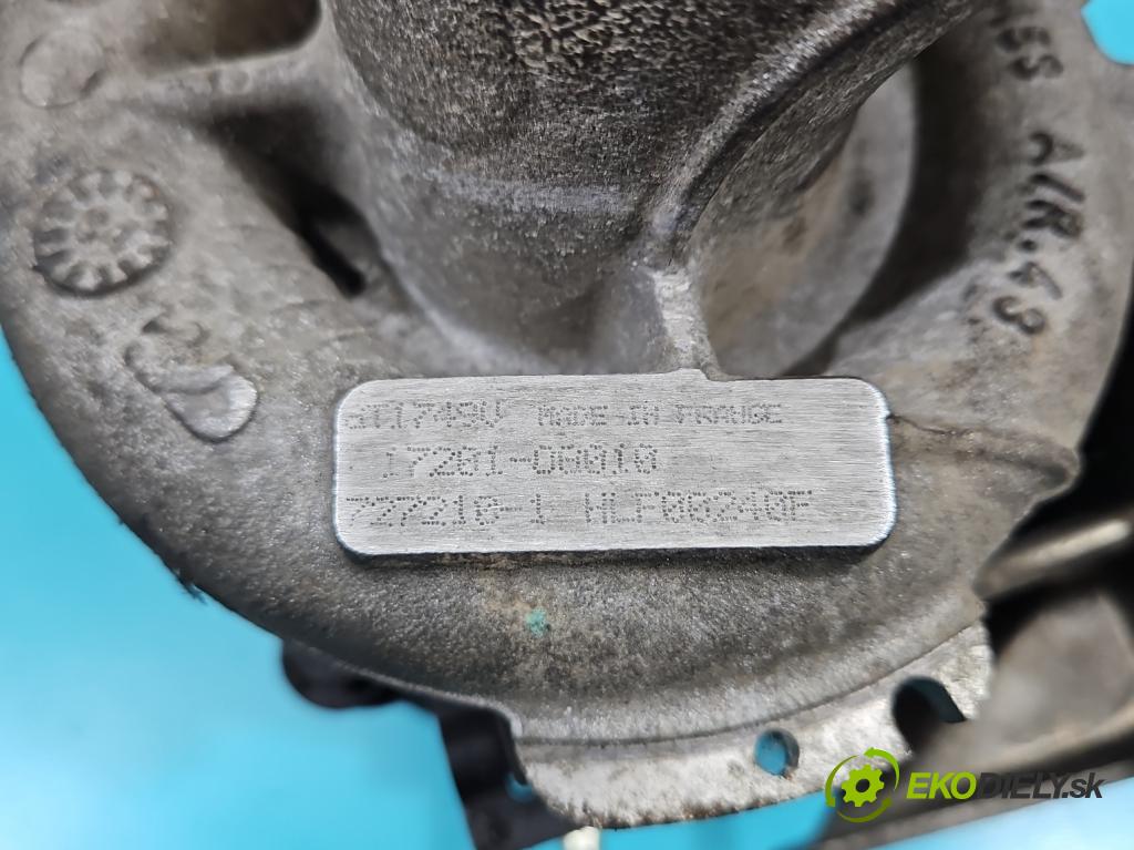 Toyota Corolla Verso II 2004-2009 2.0 D4D 116 hp manual 85 kW 1995 cm3 5- Turbodmychadlo 727210-1 (Kompletní turbodmychadlo)