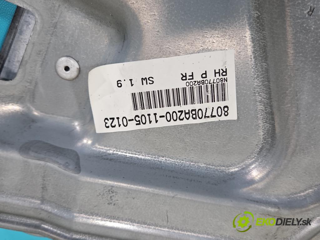 Nissan Primera P12 2001-2007 1.8 16V 116 hp manual 85 kW 1769 cm3 5- mechanismus stahování přední pravý