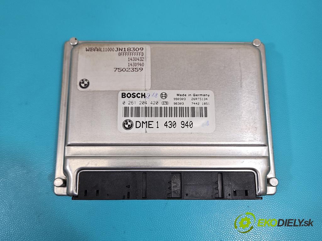 Bmw 3 E46 1998-2007 1.9 105 HP manual 77 kW 1895 cm3 4- riadiaca jednotka motora 0261204420