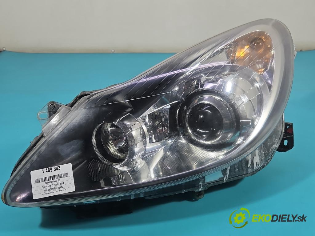 Opel Corsa D 2006-2014 1.4 16V 90 hp manual 66 kW 1364 cm3 3- světlo levý 13186385 (Klika dveří ostatní)