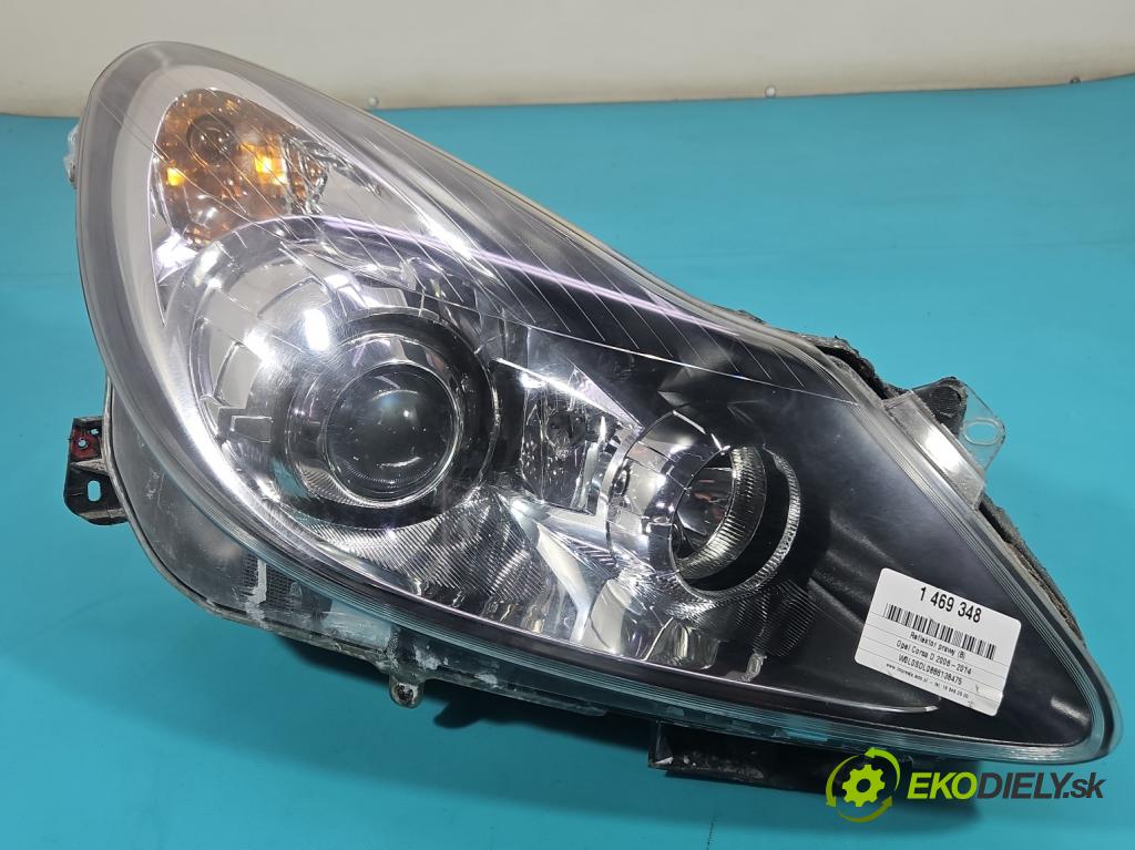 Opel Corsa D 2006-2014 1.4 16V 90 HP manual 66 kW 1364 cm3 3- Reflektor: pravý 13186386 (Svetlo predné pravé)
