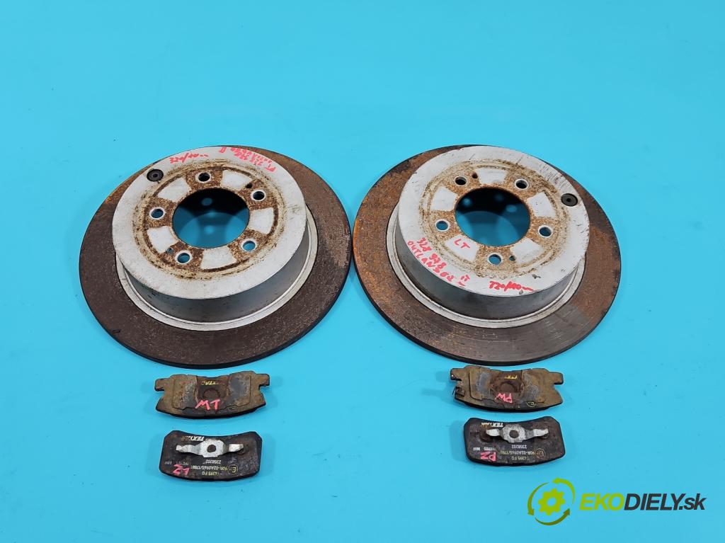 Mitsubishi Outlander II 2006-2013 2.0 DI-D 140 HP manual 103 kW 1968 cm3 5- Štíty: brzdové zadné 