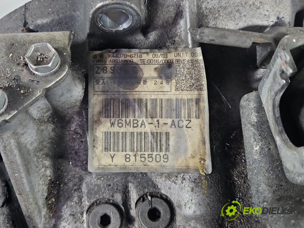 Mitsubishi Outlander II 2006-2013 2.0 DI-D 140 hp manual 103 kW 1968 cm3 5- převodovka stupňová manual W6MBA-1-ACZ