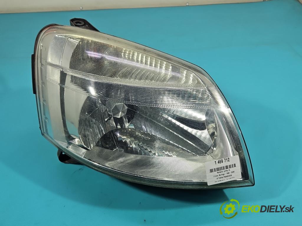 Citroen Berlingo I 1996-2008 1.9d 69KM manual 51 kW 1868 cm3 5- Reflektor: pravý 9644150880 (Svetlo predné pravé)