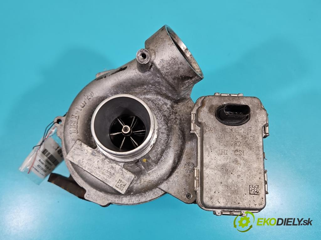 Mercedes E W212 2009-2016 2,2.0 cdi (651924) 136hp automatic 100 kW 2143 cm3 5- Turbodmychadlo A6510903580 (Kompletní turbodmychadlo)