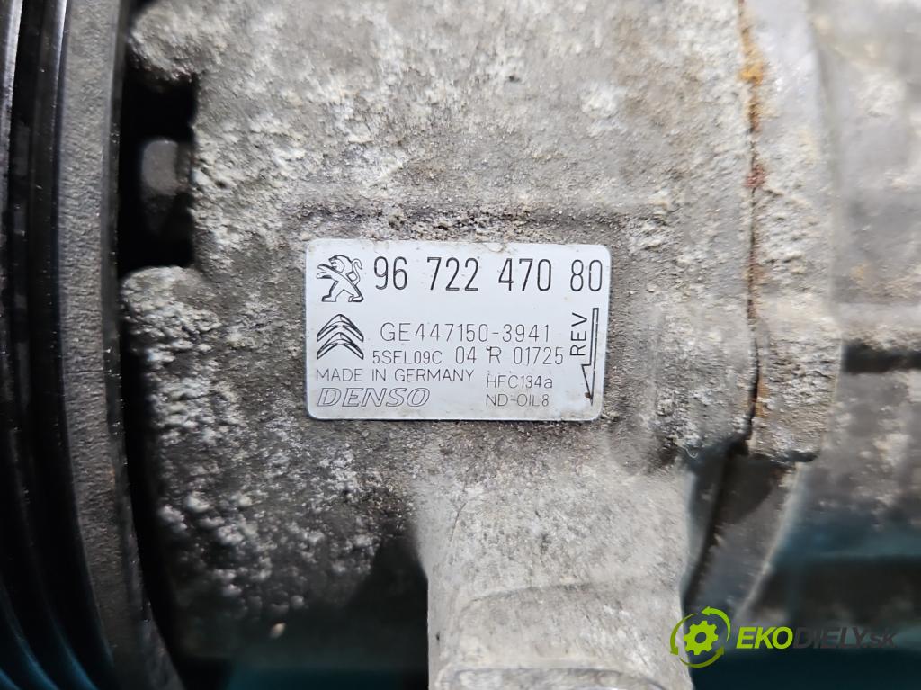 Peugeot 208 I 2012-2019 1.2 Pure Tech: 82 HP manual 60 kW 1199 cm3 5- Kompresor: klimatizácie 9672247080 (Kompresor klimatizácie)