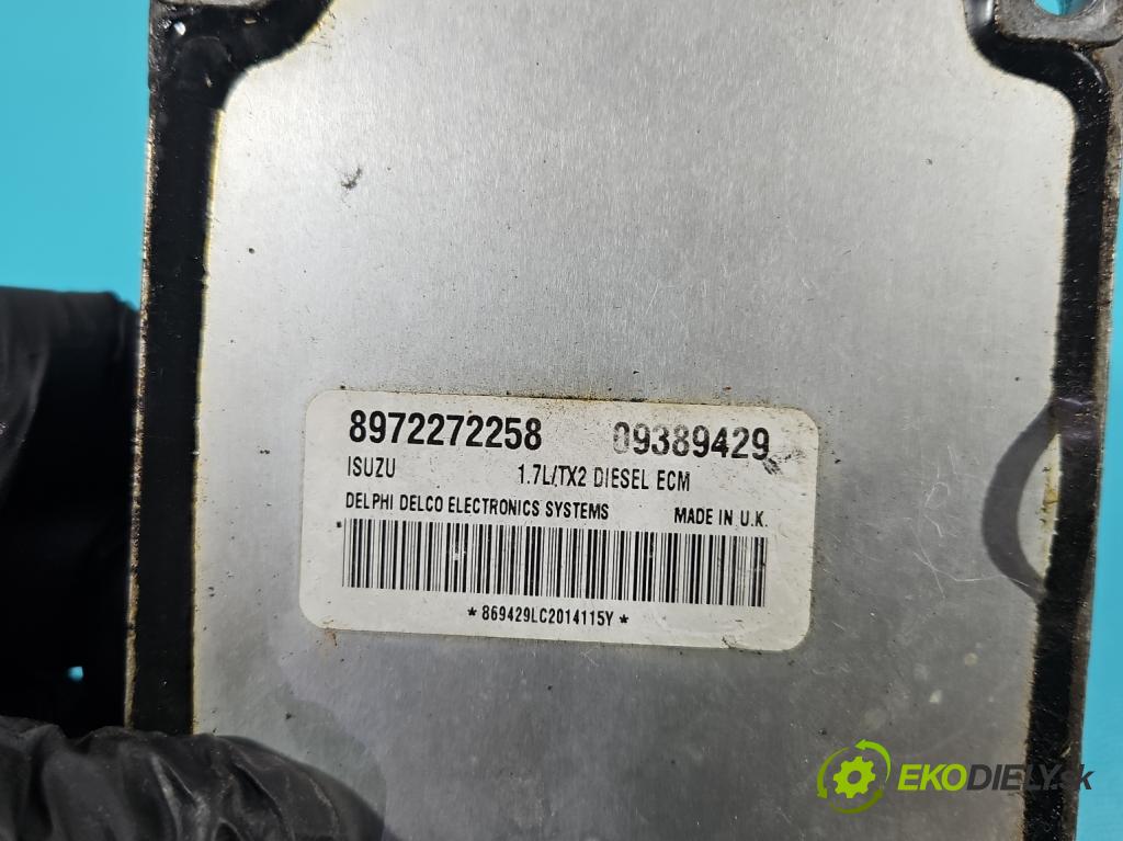 Opel Corsa C 2000-2006 1.7 dti 65 HP manual 48 kW 1686 cm3 3- riadiaca jednotka motora 09389429