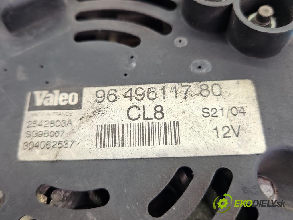 Peugeot 307 1.6 16V 109 HP manual 80 kW 1587 cm3 5- Alternator 9649611780 (Alternátor)