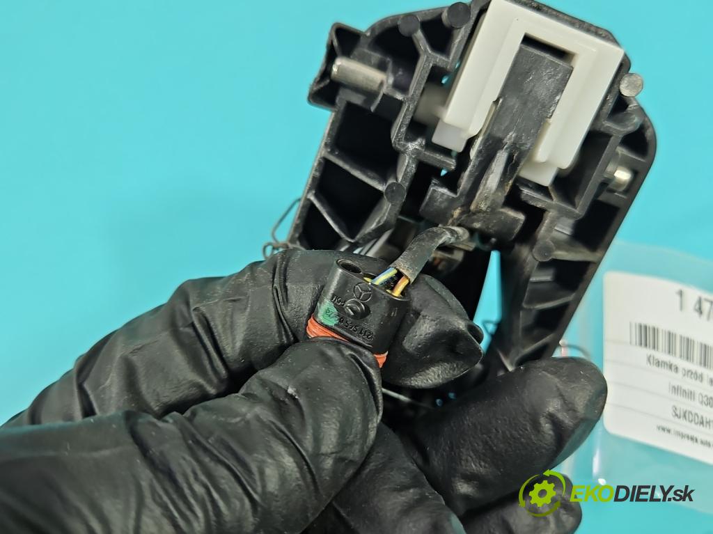 Infiniti Q30 2015-2019 1.6 T 156 HP automatic 115 kW 1595 cm3 5- rukoväť predné ľavé mimo: 806115DM2A (Kľučka dverí vonkajšia predná ľavá)