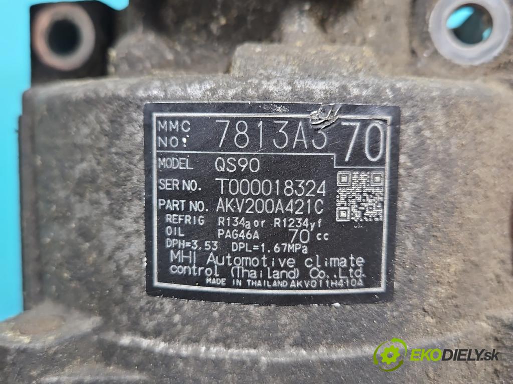 Mitsubishi Outlander III 2012-2022 2.0 16V 150 HP manual 110 kW 1998 cm3 5- Kompresor: klimatizácie 7813A370 (Kompresor klimatizácie)