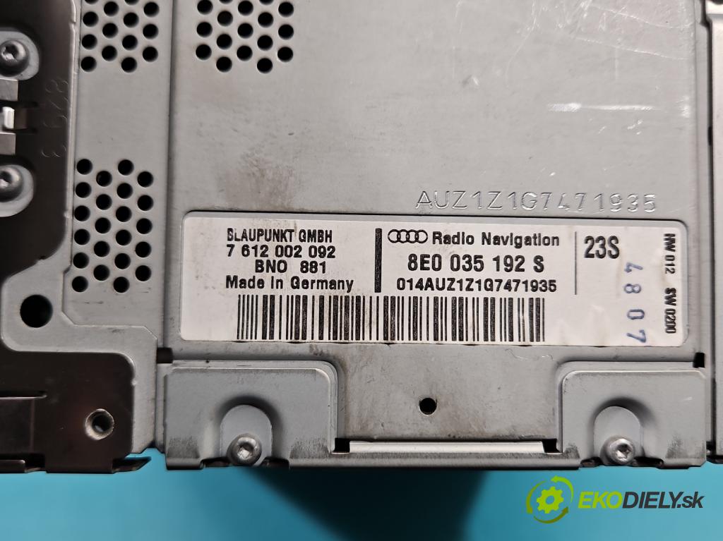 Audi A4 B7 2004-2008 2.0 tdi 170 HP manual 125 kW 1968 cm3 5- Radio originál 8E0035192S