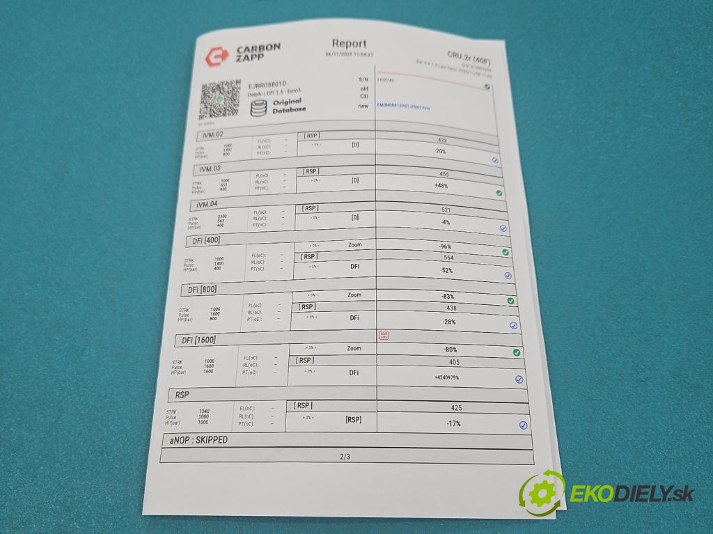 Citroen C5 II 2008-2017 2.0 hdi 136 HP manual 100 kW 1997 cm3 4- vstrek EJBR03801D (Vstrekovač paliva)