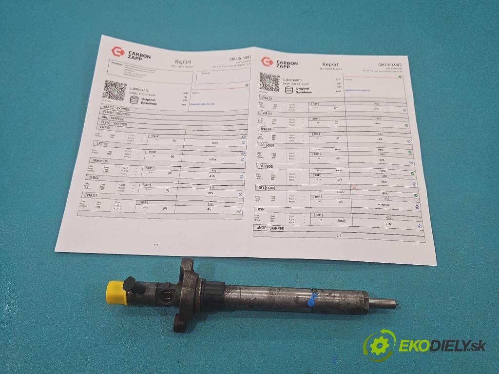 Citroen C5 II 2008-2017 2.0 hdi 136hp manual 100 kW 1997 cm3 4- vstřikovač EJBR03801D (Vstřikovač paliva)