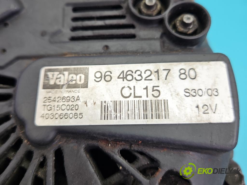 Peugeot 807 2002-2014 2.2 hdi 128 HP manual 94 kW 2179 cm3 5- Alternator 9646321780 (Alternátor)