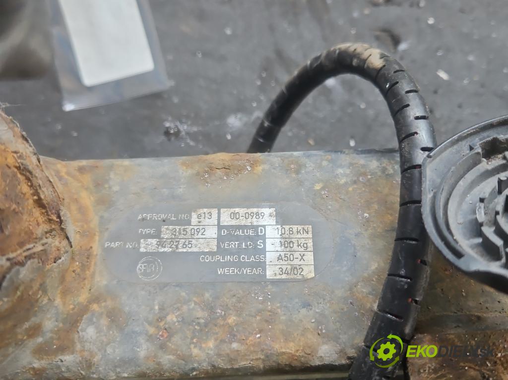 Peugeot 807 2002-2014 2.2 hdi 128 HP manual 94 kW 2179 cm3 5- Hák: vlečení:  (Ťažné zariadenie)