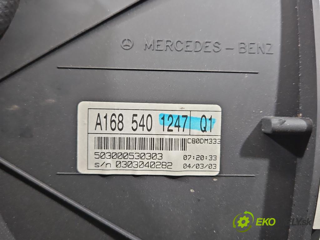 Mercedes A W168 1997-2004 1.7 cdi 95 hp manual 70 kW 1689 cm3 5- Přístrojová deska A1685401247 (Přístrojové desky, displeje)