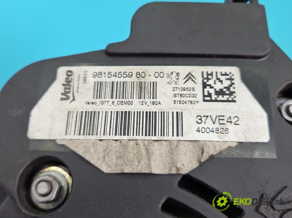 Citroen C4 II 2010-2017 1.6 hdi 120 HP automatic 88 kW 1560 cm3 5- Alternator 9815455980 (Alternátor)