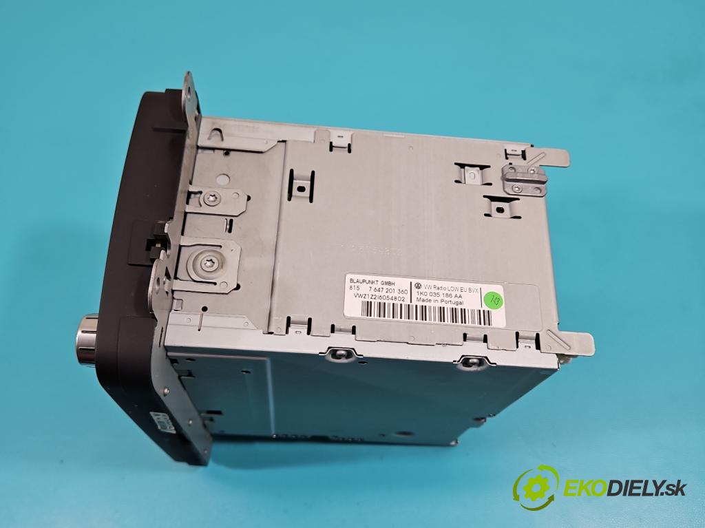 Vw Golf VI 2008-2013 1.4 TSI 122 HP manual 90 kW 1390 cm3 5- Radio originál 1K0035186AA