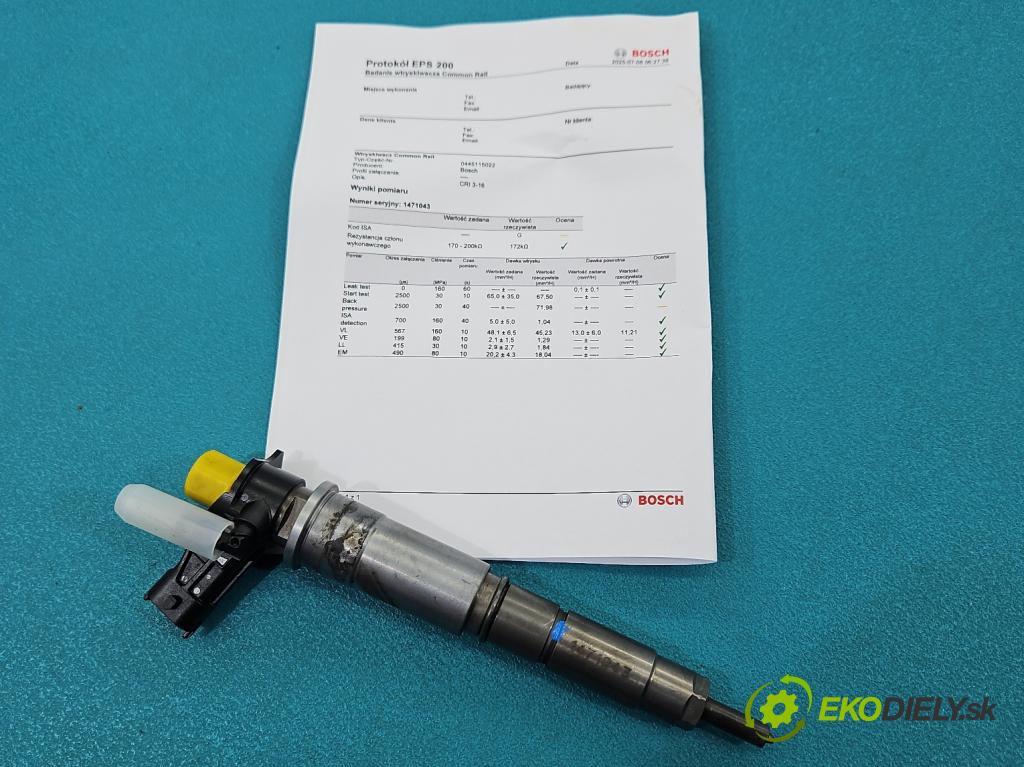 Renault Espace IV 2003-2014 2.0 dci 173KM automatic 127 kW 1995 cm3 5- vstrek 0445115022 (Vstrekovač paliva)