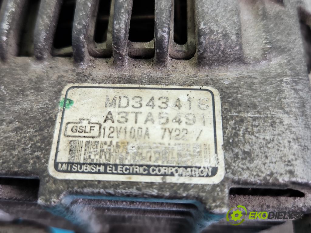 Mitsubishi Carisma 1.8 GDI 125 HP manual 92 kW 1834 cm3 4- Alternator MD343416 (Alternátor)
