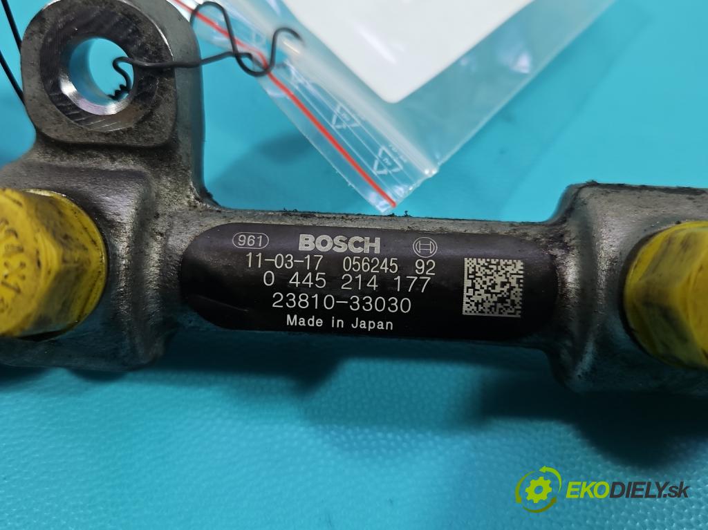 Toyota Yaris II 2005-2011 1.4 D4D 90 HP manual 66 kW 1364 cm3 5- lišta vstrekovacia 0445214177 (Vstrekovacia lišta)