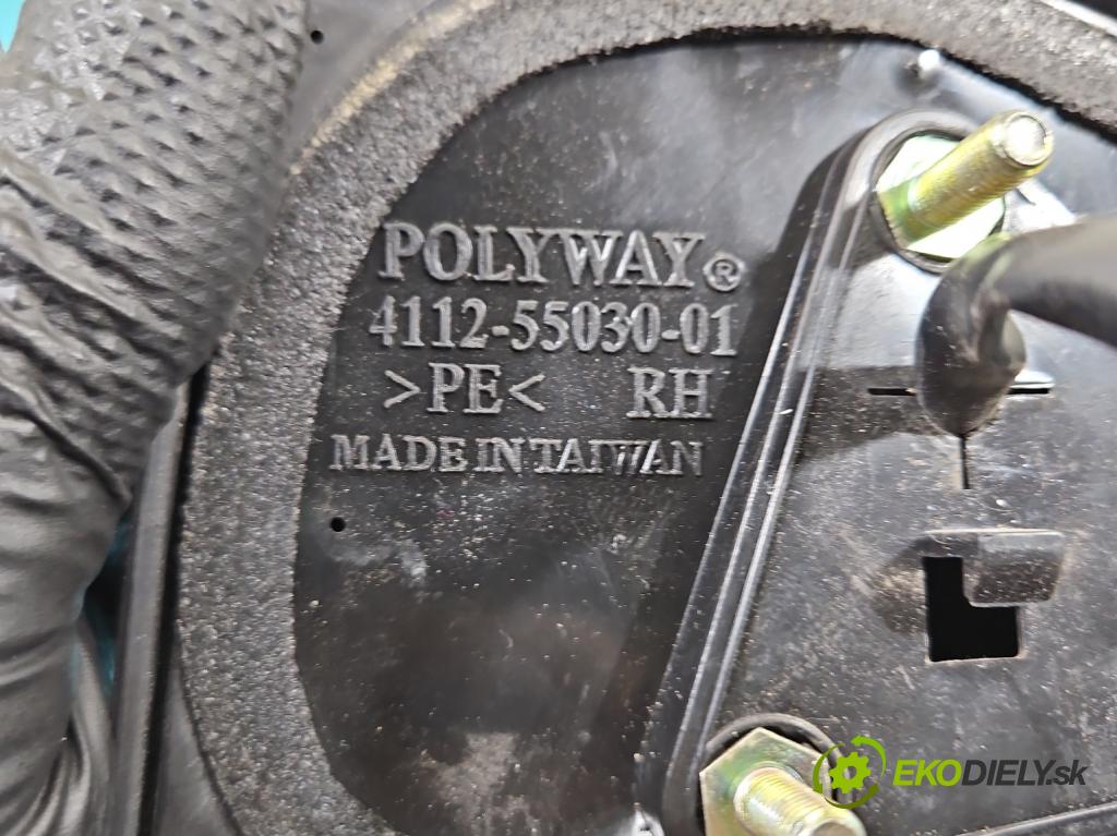 Toyota Yaris II 2005-2011 1.4 D4D 90 HP manual 66 kW 1364 cm3 5- zrkadlo pravé  (Kľučka dverí ostatné)