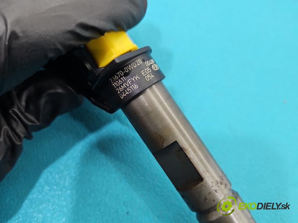 Toyota Yaris II 2005-2011 1.4 D4D 90 HP manual 66 kW 1364 cm3 5- vstrek 0445116054 (Vstrekovač paliva)